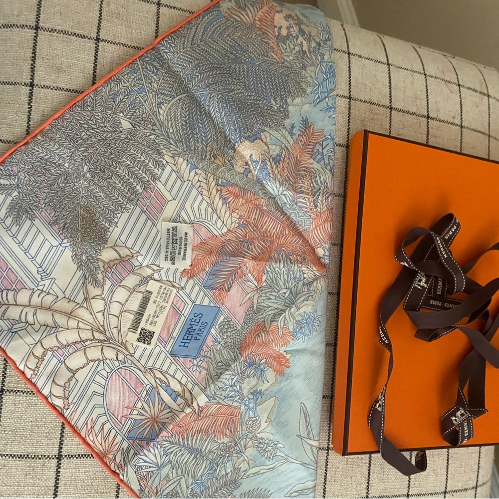 Hermès Tropical Print Scarf with Box